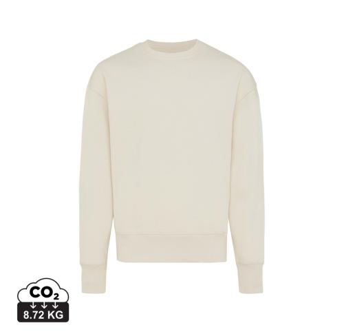 Custom Iqoniq Kruger relaxed recycled cotton crew neck natural raw