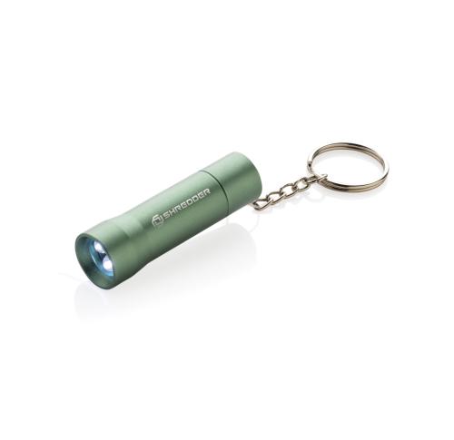 Flash RCS recycled aluminium keychain torch green