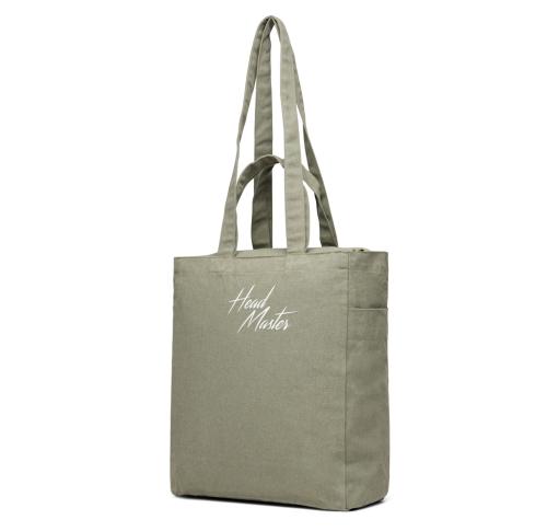 VINGA Hilo AWARE™ recycled canvas zip tote green