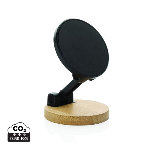 Magmount RCS recycled plastic and bamboo phone stand black, brown