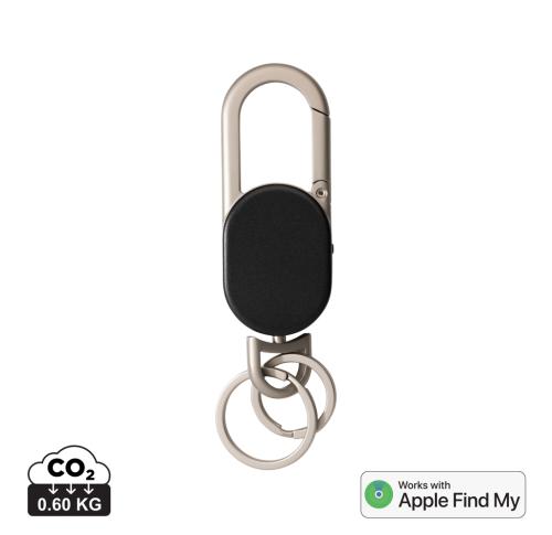 Keyfinder keychain with worldwide locating and USB C black, grey