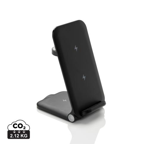 Powerpal 3 in 1 RCS recycled plastic 15W charger black