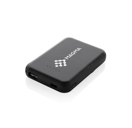 Stellar RCS recycled plastic 5000 mah 5W magnetic powerbank black