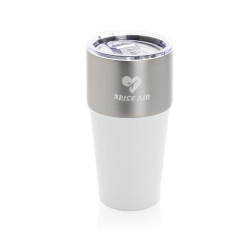 Fluid RCS certified recycled steel tumbler 500ml white