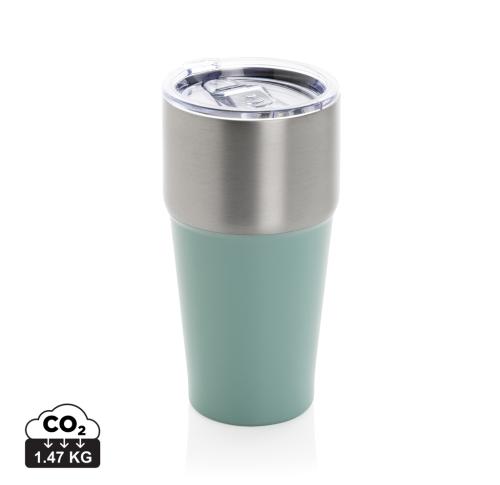 Fluid RCS certified recycled steel tumbler 500ml green