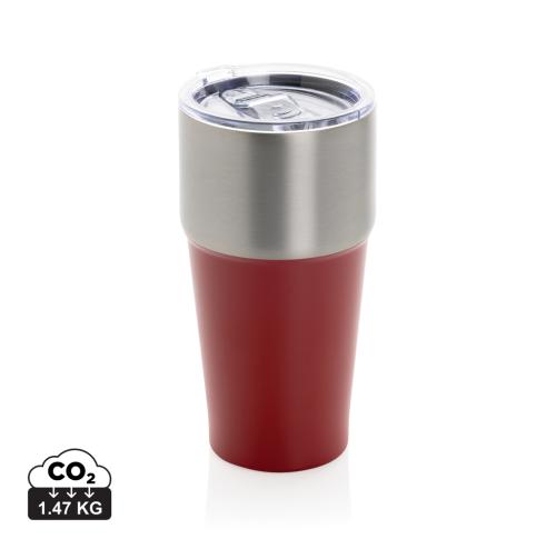 Fluid RCS certified recycled steel tumbler 500ml red