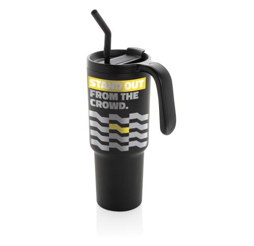 Graphic 360 RCS certified recycled steel tumbler 900ml black