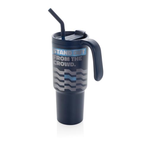 Graphic 360 RCS certified recycled steel tumbler 900ml navy