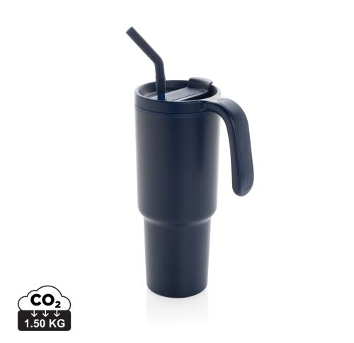 Graphic 360 RCS certified recycled steel tumbler 900ml navy