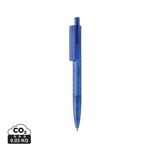 X3 GRS recycled PC plastic pen frosted blue