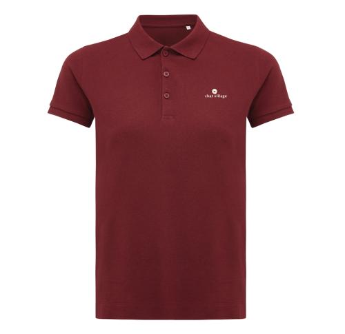 Iqoniq Yosemite women recycled cotton pique polo burgundy