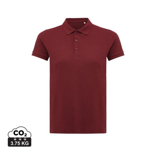Iqoniq Yosemite women recycled cotton pique polo burgundy