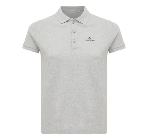 Iqoniq Yosemite women recycled cotton pique polo heather grey Customised Logo