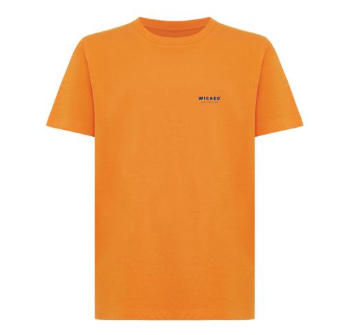 Iqoniq Koli kids lightweight recycled cotton t-shirt orange