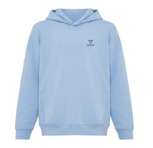 Iqoniq Yengo kids recycled cotton hoodie with sidepockets sky blue