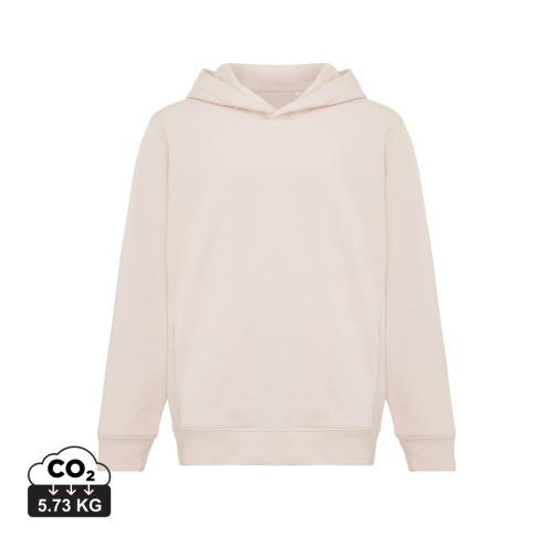 Iqoniq Yengo kids recycled cotton hoodie with sidepockets cloud pink