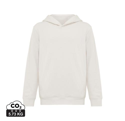Iqoniq Yengo kids recycled cotton hoodie with sidepockets ivory white