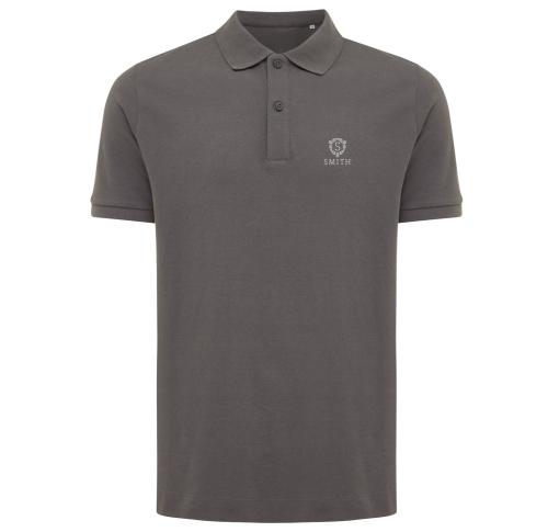 Iqoniq Yosemite recycled cotton pique polo anthracite