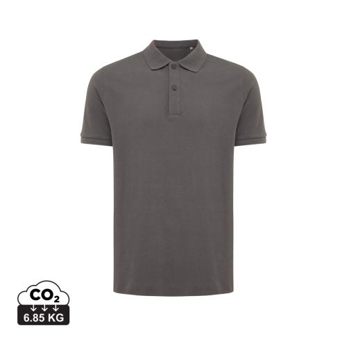 Iqoniq Yosemite recycled cotton pique polo anthracite