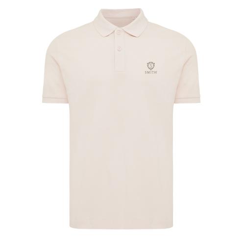 Branded Iqoniq Yosemite recycled cotton pique polo cloud pink