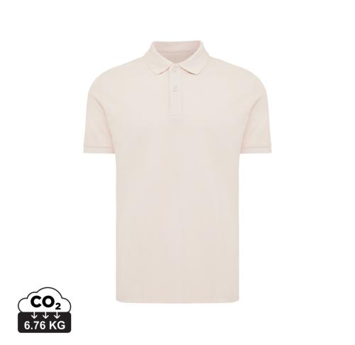 Branded Iqoniq Yosemite recycled cotton pique polo cloud pink