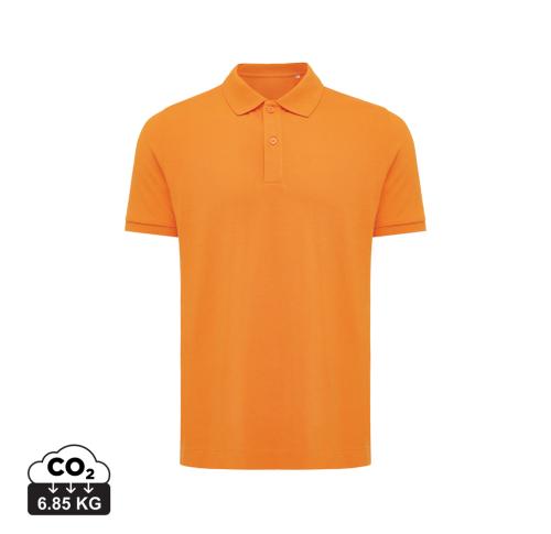 Iqoniq Yosemite recycled cotton pique polo orange