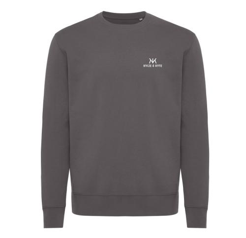 Iqoniq Kruger relaxed recycled cotton crew neck anthracite