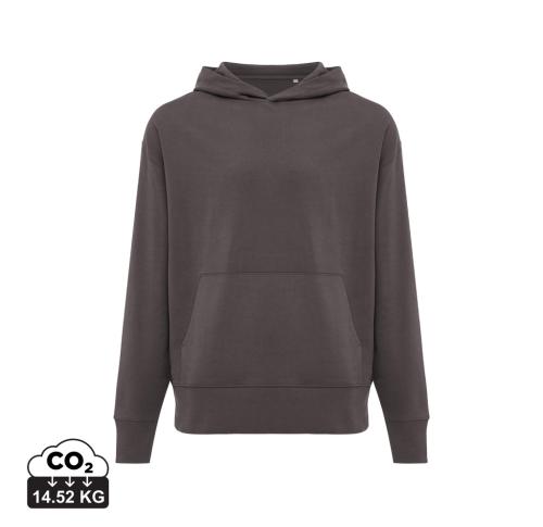 Iqoniq Yoho recycled cotton relaxed hoodie anthracite