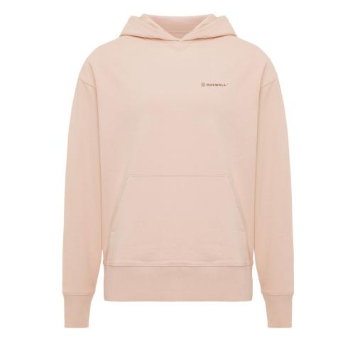 Iqoniq Yoho recycled cotton relaxed hoodie peach nectar