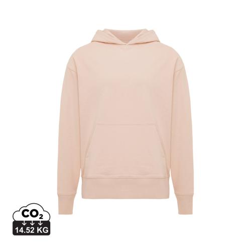 Iqoniq Yoho recycled cotton relaxed hoodie peach nectar
