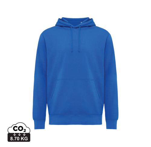 Iqoniq Rila lightweight recycled cotton hoodie royal blue
