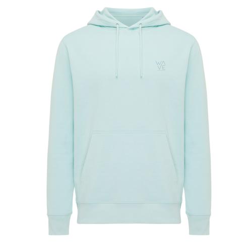 Branded Iqoniq Rila lightweight recycled cotton hoodie crushed mint
