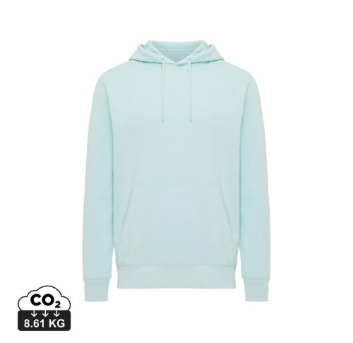 Branded Iqoniq Rila lightweight recycled cotton hoodie crushed mint