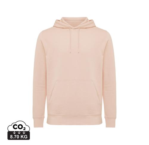 Iqoniq Rila lightweight recycled cotton hoodie peach nectar