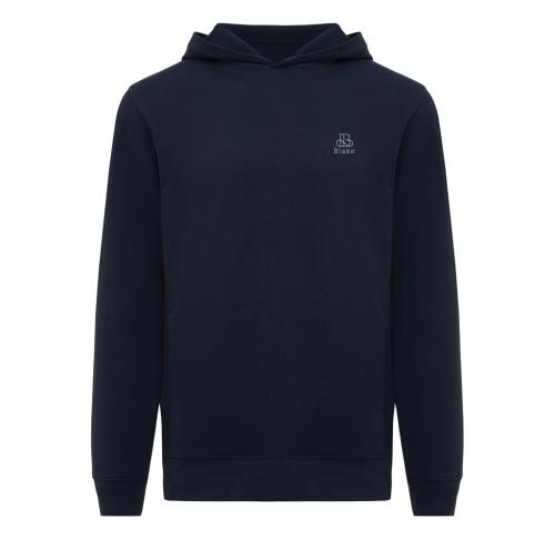 Iqoniq Yengo recycled cotton hoodie with sidepockets navy