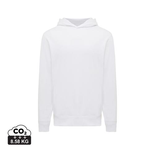 Iqoniq Yengo recycled cotton hoodie with sidepockets recycled white