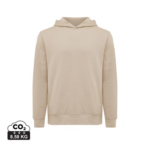 Iqoniq Yengo recycled cotton hoodie with sidepockets desert