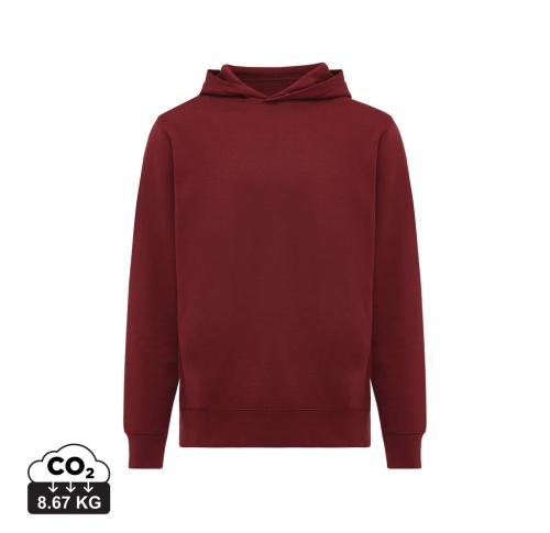 Iqoniq Yengo recycled cotton hoodie with sidepockets burgundy