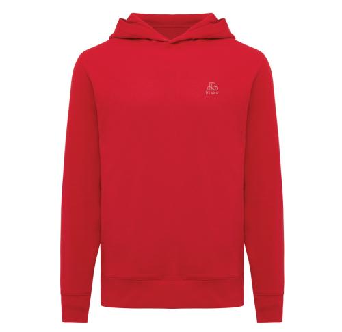Iqoniq Yengo recycled cotton hoodie with sidepockets red