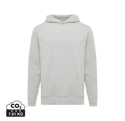 Iqoniq Yengo recycled cotton hoodie with sidepockets light heather grey
