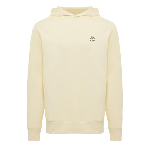 Iqoniq Yengo recycled cotton hoodie with sidepockets cream yellow