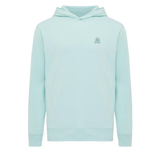 Iqoniq Yengo recycled cotton hoodie with sidepockets crushed mint