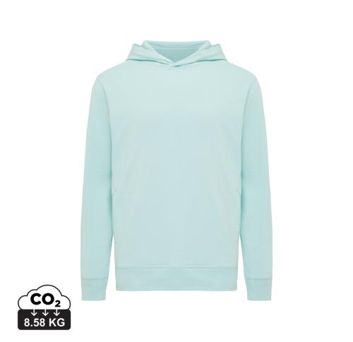 Iqoniq Yengo recycled cotton hoodie with sidepockets crushed mint
