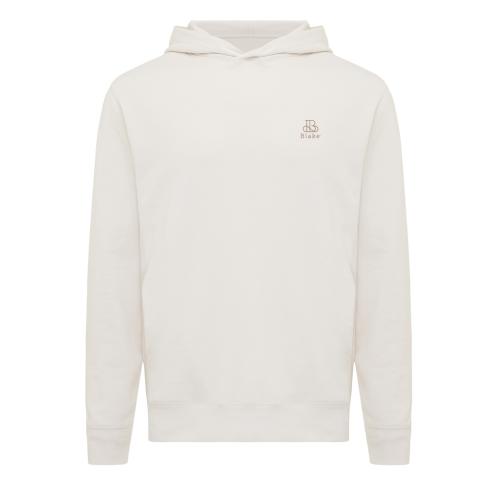 Iqoniq Yengo recycled cotton hoodie with sidepockets ivory white