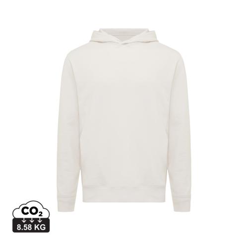 Iqoniq Yengo recycled cotton hoodie with sidepockets ivory white