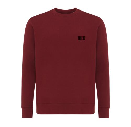Iqoniq Etosha lightweight recycled cotton crew neck burgundy Custom Logo