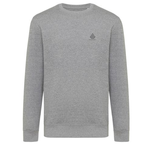 Iqoniq Etosha lightweight recycled cotton crew neck light heather anthracite