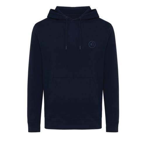 Iqoniq Rila lightweight recycled cotton hoodie navy