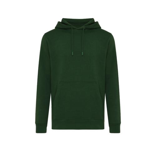 Iqoniq Rila lightweight recycled cotton hoodie forest green