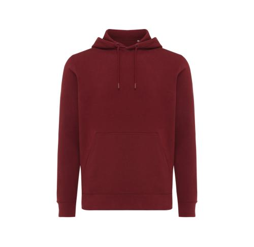Iqoniq Rila lightweight recycled cotton hoodie burgundy